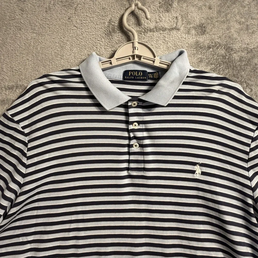 Polo‎ Ralph Lauren Striped Polo Shirt Mens XXL Preppy Coastal Old Money Nautical